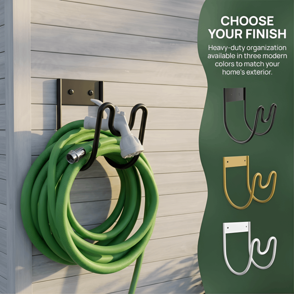 Gardena Hose Flex - Rostfreier Gartenschlauchhalter Langlebige Wandmontage Flexibler Schlauchhalter