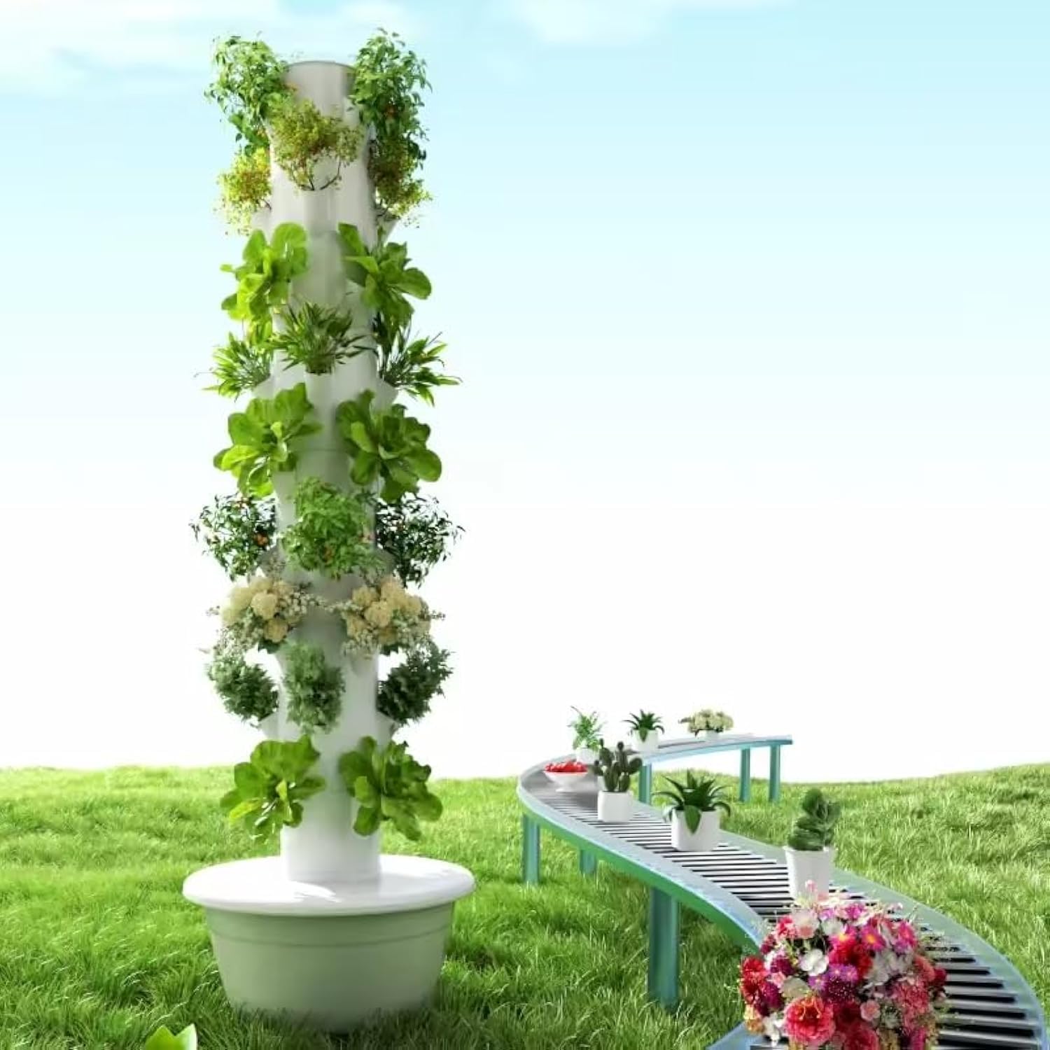 Agriculture Vertical Farming - Vertikaler Hydroponischer Anbauturm Aeroponischer Turm für